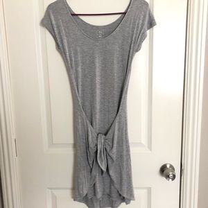 me to we grey tie front dress